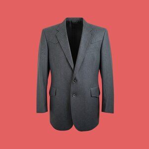 Vintage Panhandle Slim Men's Western Black Blazer 46L-Made in USA